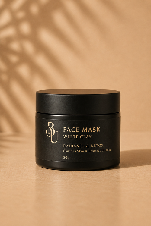 BU Beauty Face Mask White Clay, certified organic skincare